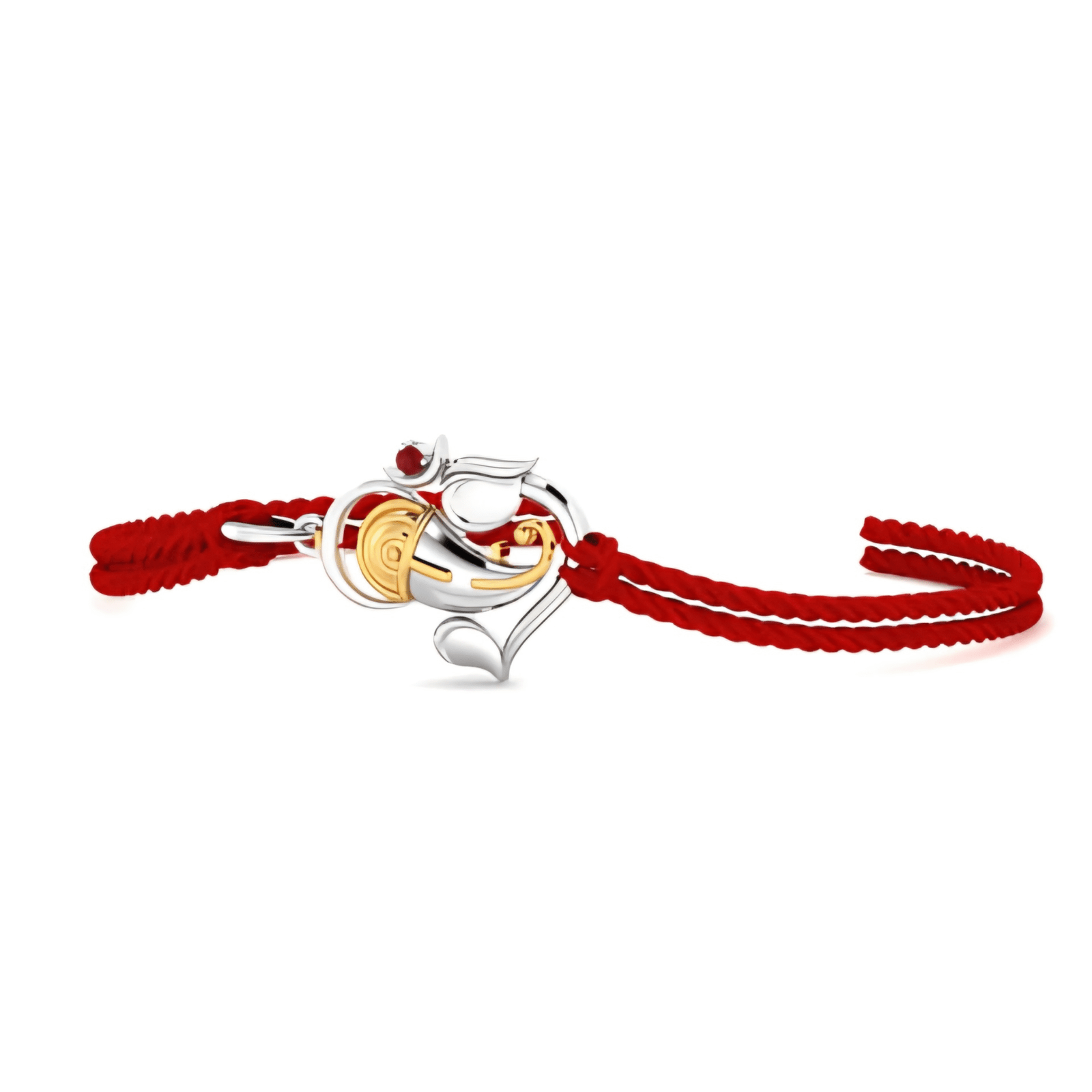 Ganesha Rakhi Pendant – Dual-Tone Silver-Gold | Rakhi to Locket | Lustra