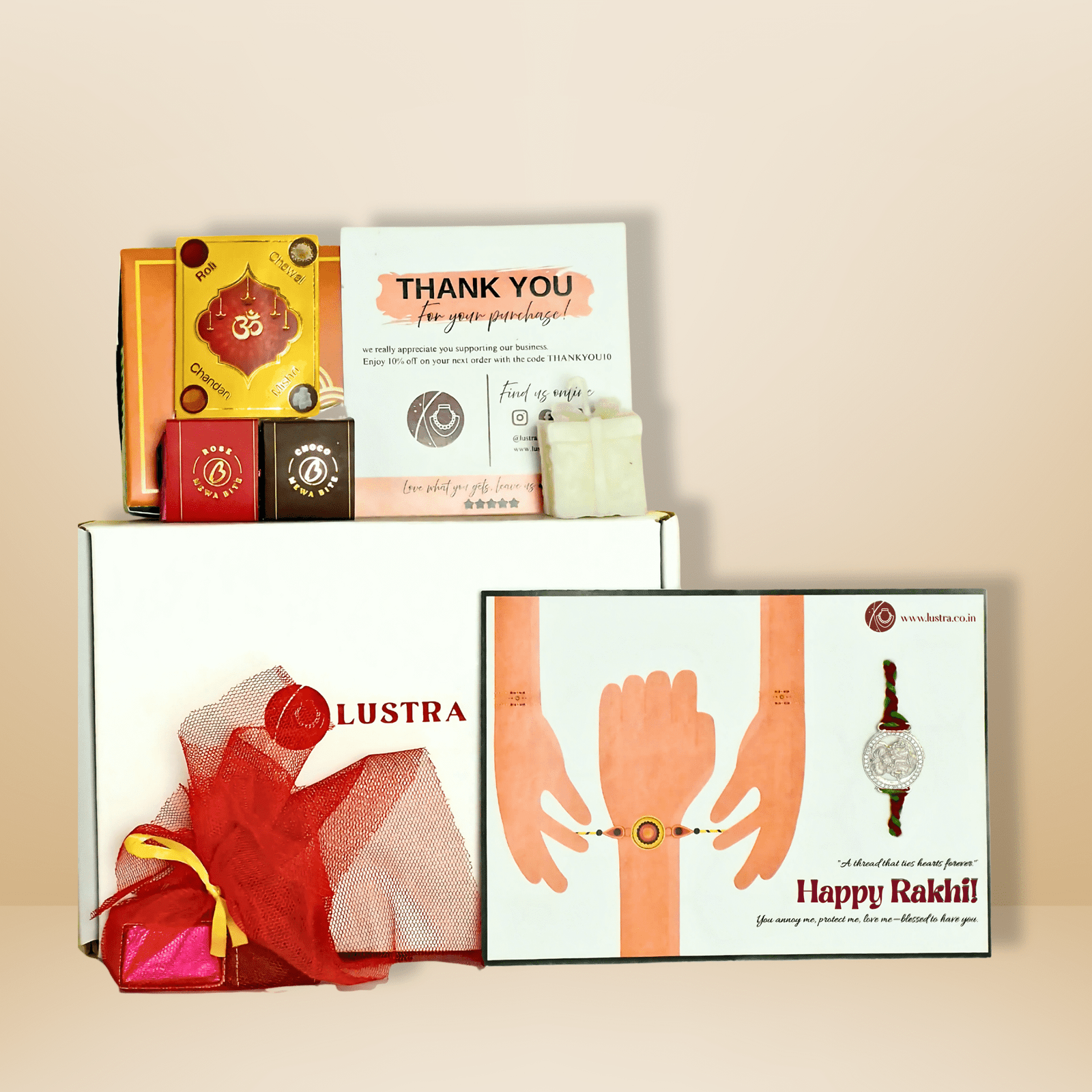 Lustra Silver Rakhi Hamper – Ganesha Edition