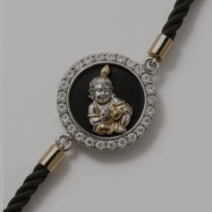 Bal Krishna Silver Rakhi – Divine Blessings Rakhi by Lustra