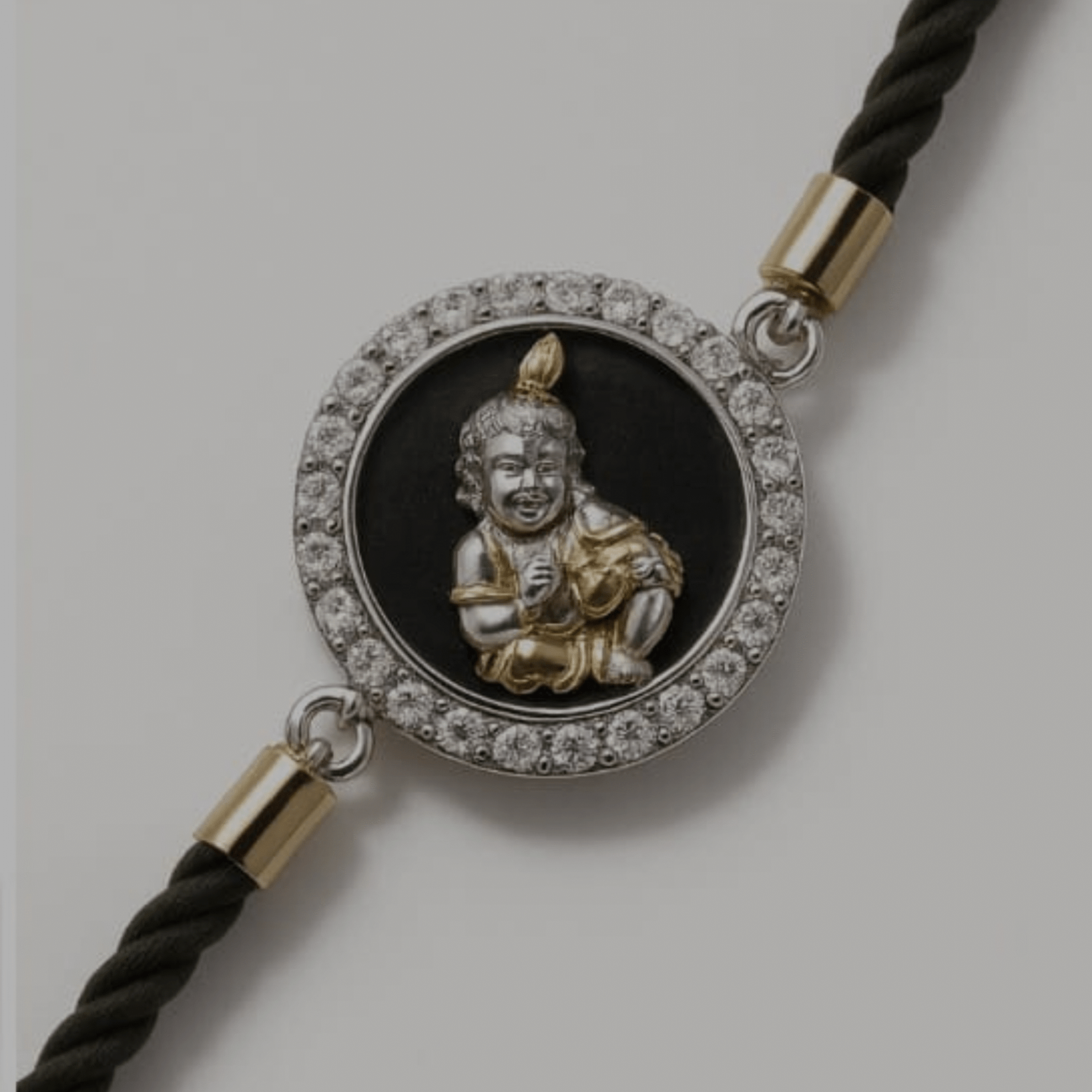 Bal Krishna Silver Rakhi – Divine Blessings Rakhi by Lustra