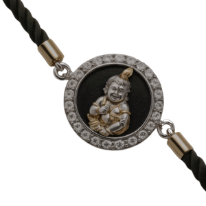 Bal Krishna Silver Rakhi – Divine Blessings Rakhi by Lustra