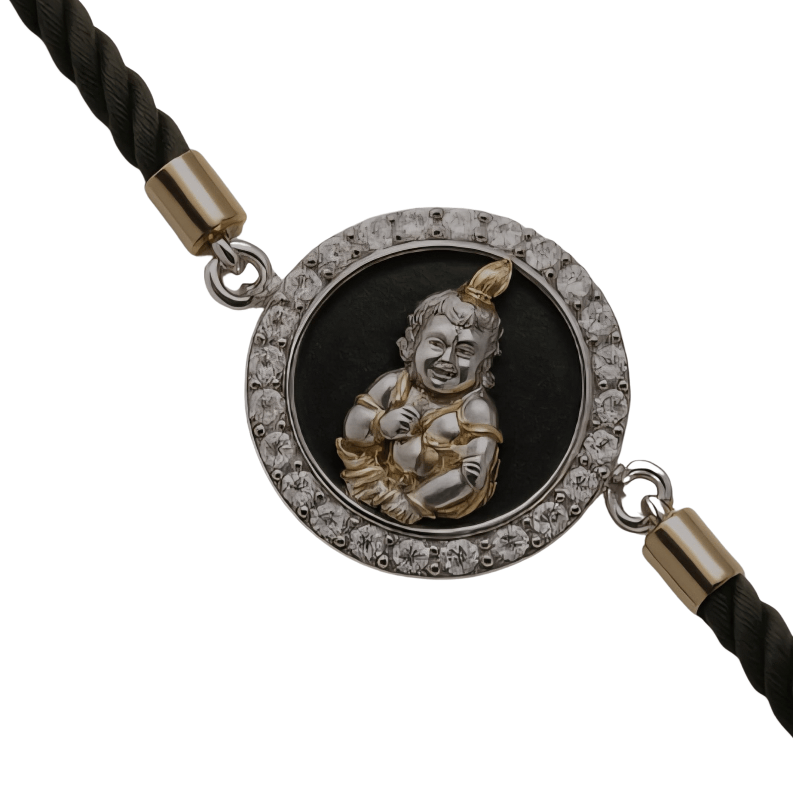Bal Krishna Silver Rakhi – Divine Blessings Rakhi by Lustra