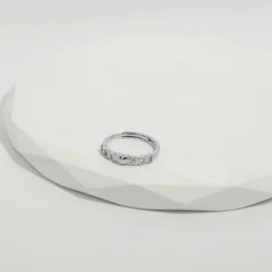Endless Hearts Sterling Silver Heart Band
