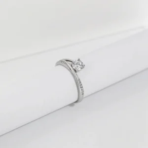 Eternal Spark Sterling Silver Solitaire Ring