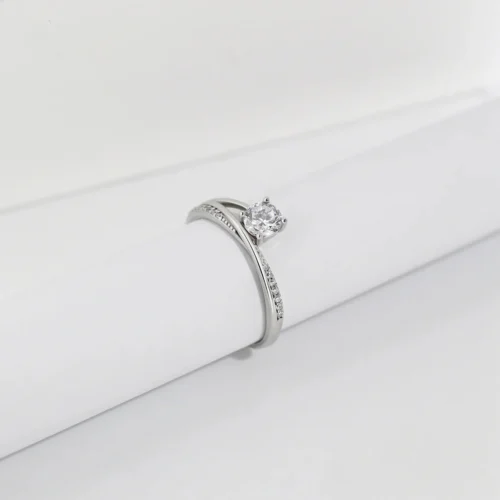 Eternal Spark Sterling Silver Solitaire Ring