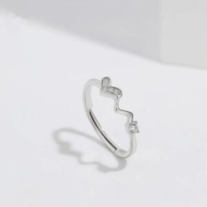Heartbeat of Love Sterling Silver Ring