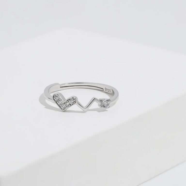 Heartbeat of Love Sterling Silver Ring