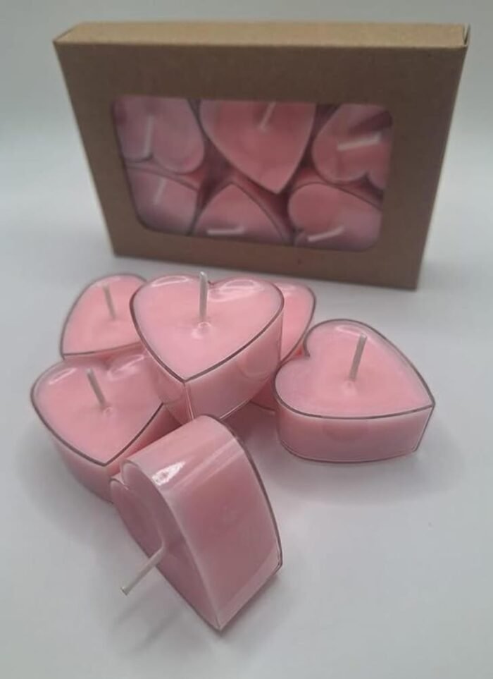 Lustra Heart Shape Tealight Candle Set - 6
