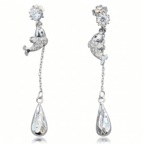 Whimsical Fish Drop Earrings