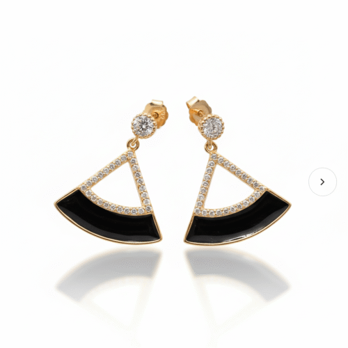 Chic Black and Gold Earrings